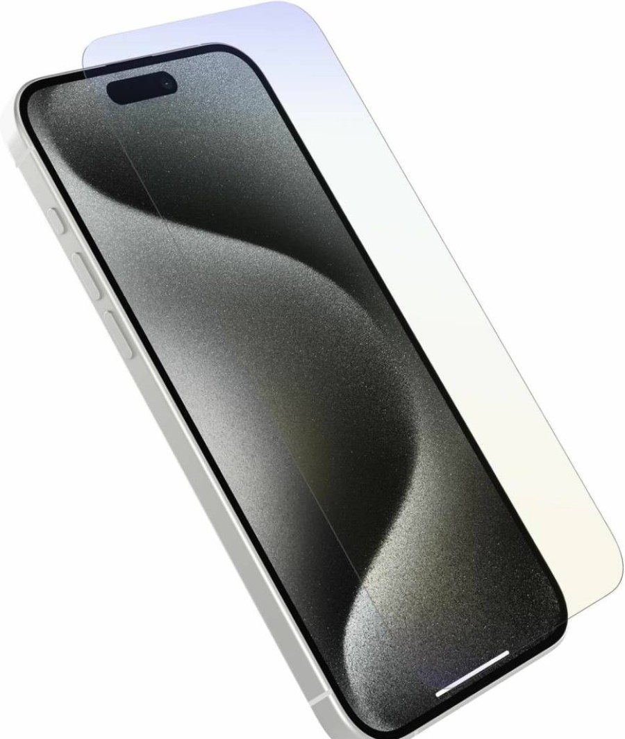 OtterBox iPhone 15 Pro Max Tempered Glass Screen Protector - Shatterproof HD Clear - Polybag Packaging for Bulk Orders