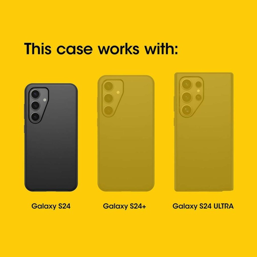 OtterBox Commuter Series Case for Samsung Galaxy S24 - Slim, Tough, Protective Black Cover with Port Protection